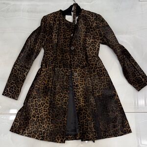Carlisle Leopard Print Leather Jacket